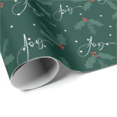 Elegant Groen Kerst vakantie inpakpapier (Rol Hoek)