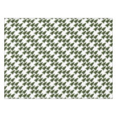 Elegant Groen Kerstboom Patroon Feestelijk Wit Tafelkleed (Voorkant (Horizontaal))