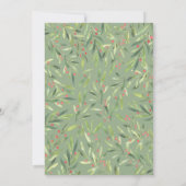 Elegant groen kerstfeest kaart (Achterkant)
