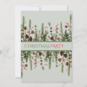 Elegant groen kerstfeest uitnodiging (Achterkant)