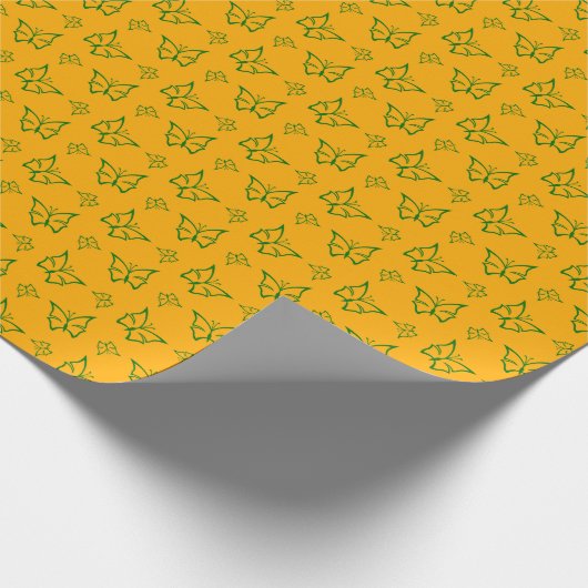 Elegant groen klimop patroon cadeaupapier (Hoek)