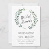 Elegant groen krans rustiek Vrijgezellenfeest Kaart (Voorkant)