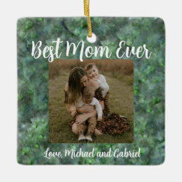 Elegant groen kwarts marmer granieten patroon keramisch ornament