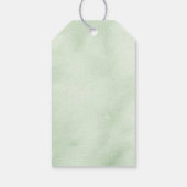 Elegant groen laat liefde groeien zaadpakket favor cadeaulabel (Achterkant)