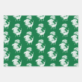 Elegant  Groen Land Toile Deer Bossen Inpakpapier Vel (Voorkant 2)