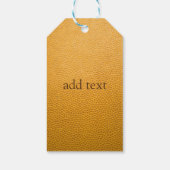 Elegant groen leder, diamanten, monogram cadeaulabel (Achterkant)