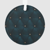 Elegant groen leder, diamanten, monogram ornament (achterkant)