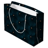 Elegant groen leer,Diamanten,Monogram Groot Cadeauzakje (Achterkant Gekanteld)