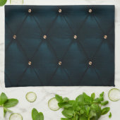 Elegant groen leer,Diamanten,Monogram Theedoek (Gevouwen)
