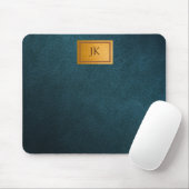 Elegant groen leer, Monogram Muismat (Met muis)