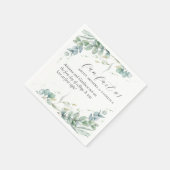 Elegant groen leuk feit #1 bruiloft cocktail servet (Hoek)