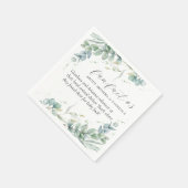 Elegant groen leuk feit #3 bruiloft cocktail servet (Hoek)