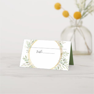 Elegant groen Lijst bruiloft Plaatskaartje
