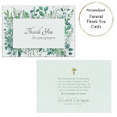 Elegant groen Lijst Orthodoxe begrafenis Bedankkaart