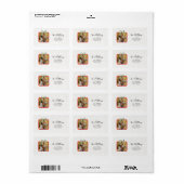 Elegant groen lint kerst retouradres etiket (Full Sheet)