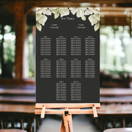 Elegant groen loof bruiloft zitschema poster