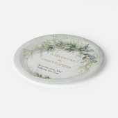 Elegant groen loof faux goud Papier Bord (Gekanteld)