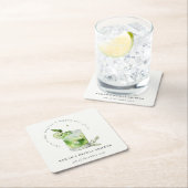 Elegant Groen Margarita Cocktail Vrijgezellenfeest Kartonnen Onderzetters (Insitu)