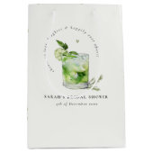 Elegant Groen Margarita Cocktail Vrijgezellenfeest Medium Cadeauzakje (Voorkant)