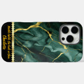 Elegant groen marmer met gouden aderontwerp Case-Mate iPhone case (Achterkant (horizontaal))