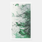 Elegant groen marmeren inpakpapier servet (Voorkant)