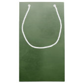 Elegant groen met eenvoudig goudmonogram klein cadeauzakje (Achterkant)