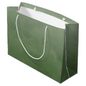 Elegant groen met eenvoudig goudmonogram large cadeautasje (Achterkant Gekanteld)