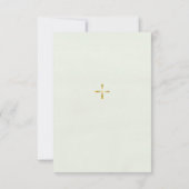 Elegant groen met gouden Lijst begrafenis Bedankkaart (Achterkant)