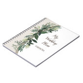 Elegant groen mijn bruiloft plannen en gedachten notitieboek (Linkerzijde)