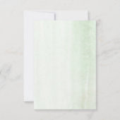 Elegant groen minimalistisch Baby shower dank u Bedankkaart (Achterkant)