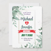 Elegant groen minimalistische aangepaste foto brui kaart (Voorkant)