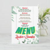 Elegant groen minimalistische aangepaste foto brui menu (Staand voorkant)