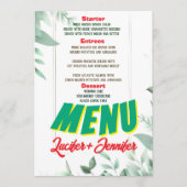 Elegant groen minimalistische aangepaste foto brui menu (Voorkant)