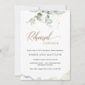 Elegant groen minimalistische repetitie diner uitn kaart (Voorkant)