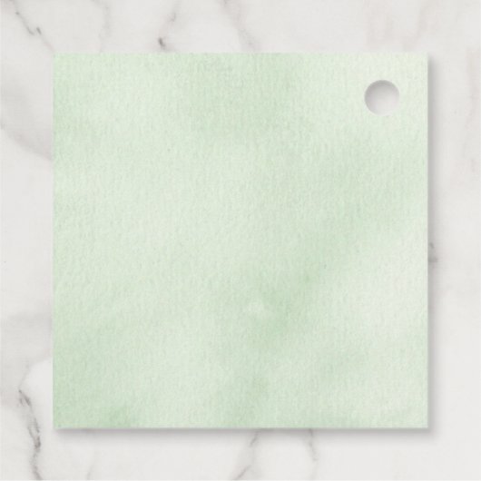 Elegant groen modern script bedank favoriet bedankjes labels (Achterkant)