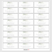 Elegant groen Moderne gastnaam Adresetiketten Sticker (Vel)