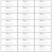 Elegant groen Moderne gastnaam Adresetiketten Sticker (Voorkant)