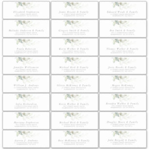 Elegant groen Moderne gastnaam Adresetiketten Sticker