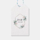 Elegant Groen Monogram Eucalyptus Bruiloft Cadeaulabel (Voorkant)