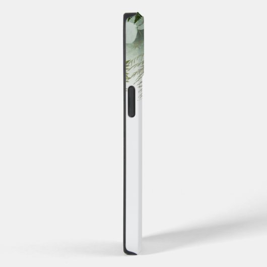 Elegant groen monogram N Case-Mate iPhone Case (Achterkant / Rechts)