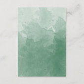 Elegant Groen Monogram RSVP Online QR Code Informatiekaartje (Achterkant)