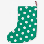 Elegant groen monogrammotief kleine kerstsok (Achterkant)