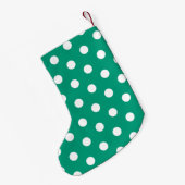 Elegant groen monogrammotief kleine kerstsok (Achterkant (Hangend))