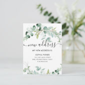 Elegant groen | Nieuw adres Verhuisaankondiging Briefkaart (Staand voorkant)