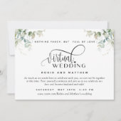 Elegant groen, online virtuele bruiloft kaart (Voorkant)