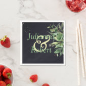 Elegant groen op zwarte servetten (Insitu)