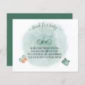 ELEGANT GROEN & ORANJE WATERVERF BABY SHOWER (Voorkant / Achterkant)