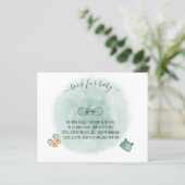 ELEGANT GROEN & ORANJE WATERVERF BABY SHOWER (Staand voorkant)