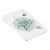 ELEGANT GROEN & ORANJE WATERVERF BABY SHOWER MAGNEET (Rechterzijde)