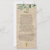 Elegant groen orthodox Christelijk begrafenisgebed (Achterkant)